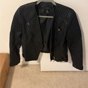 Forever 21 Quilted Black Leather Jacket
